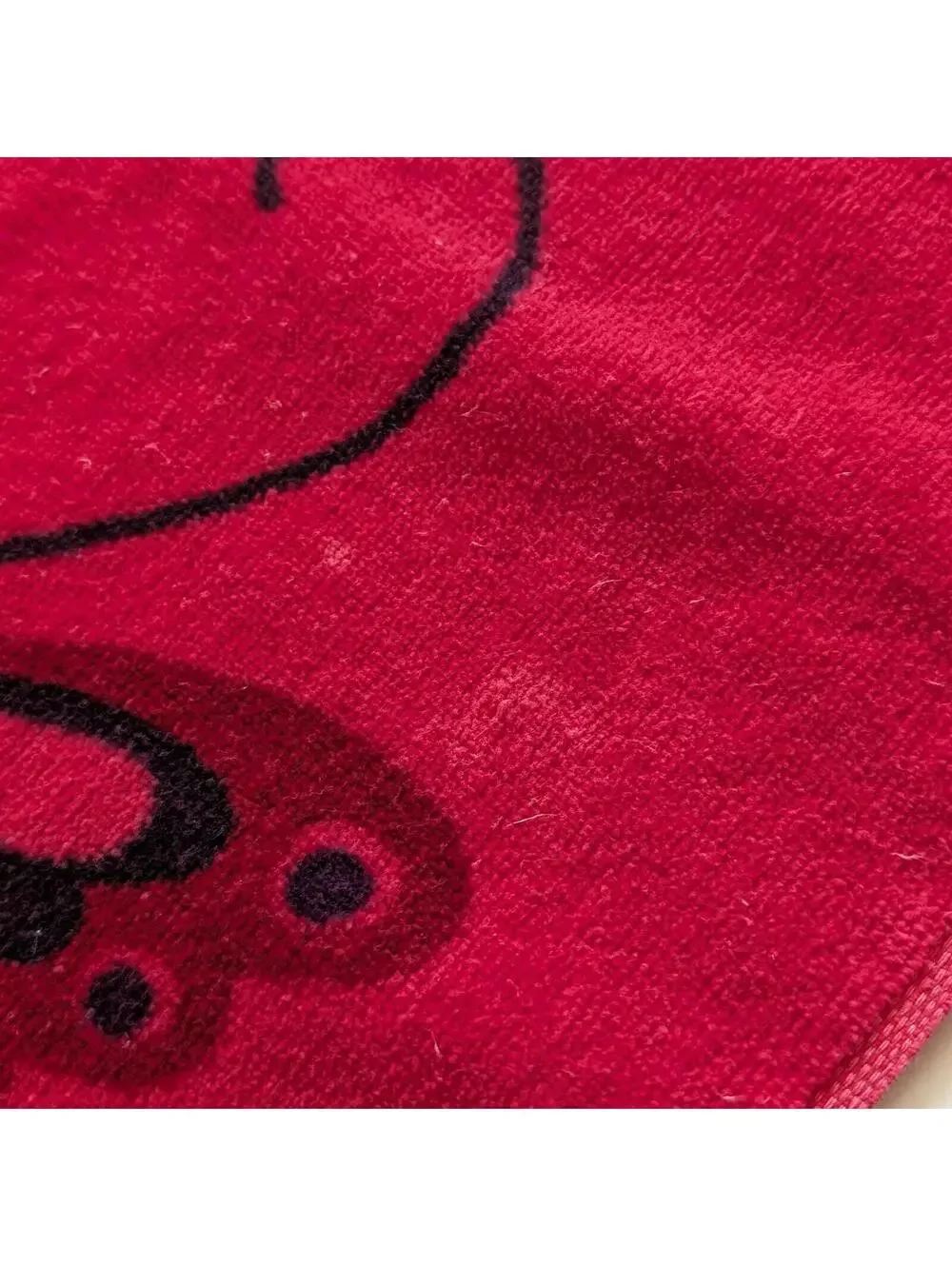 Vintage Hanae Mori for Martex Red Hand Towel with Butterflies